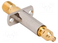 Adapter; SMA female,SMP male; Insulation: PTFE; 50Ω; brass; 15GHz AMPHENOL RF