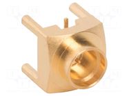Connector: coaxial; socket; male; SMP; THT; on PCBs; straight; brass AMPHENOL RF