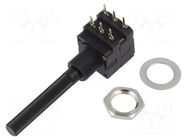 Potentiometer: shaft; 500kΩ; 200mW; THT; 6mm; plastic; stereo; PC-16 PIHER