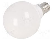 LED lamp; neutral white; E14; 230VAC; 5W; 200°; 4000K; 3pcs. GTV Poland