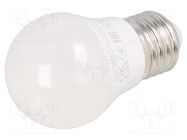 LED lamp; neutral white; E27; 230VAC; 255lm; 3W; 160°; 4000K GTV Poland