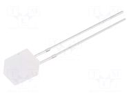 LED; yellow/blue; rectangular; 5x5x7mm; bipolar,bicolour; 140° OPTOSUPPLY