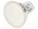 LED lamp; cool white; GU10; 230VAC; 670lm; 6.7W; 110°; 6400K GTV Poland