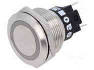Indicator: LED; flat; green; 12VDC; 12VAC; Ø22mm; 82; connectors EAO