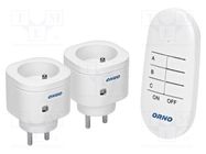 Power socket; plug-in; 230VAC; IP20; 30m; white; Standard ORNO