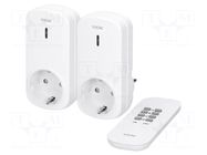 Power socket; plug-in; 230VAC; IP20; 25m; white; Schuko VIRONE