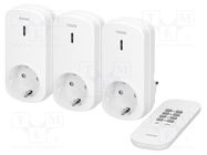 Power socket; plug-in; 230VAC; IP20; 25m; white; Schuko VIRONE