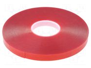 Tape: fixing; W: 19mm; L: 33m; Thk: 1mm; double-sided; acrylic AFTC