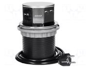 Plug socket strip: furniture; furniture socket; IP20; 3680W ORNO