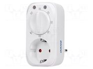 Programmable time switch; 2h÷8h; 230VAC/16A; Usup: 230VAC; IP20 ORNO