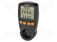 Controller; plug-in; IP20; 16A; 230VAC 50/60Hz; Display: LCD; black VIRONE