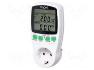 Controller; plug-in; IP20; 16A; 230VAC 50/60Hz; Display: LCD; white VIRONE