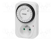Programmable time switch; 15min÷24h; 230VAC/16A; IP20; Standard VIRONE