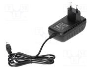 Power supply: switched-mode; mains,plug; 13.5VDC; 1.7A; 20W; black ORNO