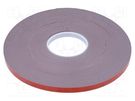Tape: fixing; W: 12mm; L: 33m; Thk: 1100um; double-sided; acrylic AFTC