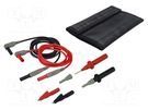 Set of cables and adapters; 5A,10A; black,red; for multimeters CAL TEST