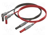 Test leads; Inom: 10A; Len: 2m; insulated; black,red; -20÷80°C CAL TEST