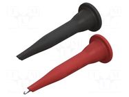 Clip-on probe; hook type; 3A; black,red; 8kV; 2pcs. CAL TEST