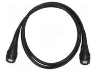 Test lead; Len: 1m; BNC plug,both sides; black; 50Ω; RG58CU CAL TEST