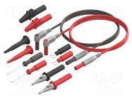 Set of cables and adapters; 3A,5A,10A; black,red CAL TEST