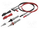 Set of cables and adapters; black,red; for multimeters CAL TEST