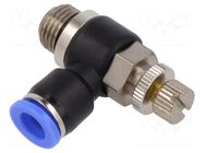 Throttle-check valve; -0.95÷15bar; nickel plated brass,PBT PNEUMAT