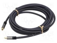 Cable; Toslink plug,both sides; 10m; Plating: gold-plated; PVC Goobay