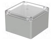 Enclosure: multipurpose; X: 120mm; Y: 122mm; Z: 85mm; EUROMAS; IP65 BOPLA