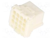 Connector: automotive; plug; female; MCP 2.8; PIN: 12; for cable TE Connectivity