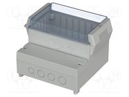 Enclosure: wall mounting; X: 166mm; Y: 161mm; Z: 121mm; ABS; grey BOPLA