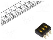 Switch: DIP-SWITCH; OFF-ON; 0.025A/24VDC; Pos: 2; -20÷70°C; SMD OMRON Electronic Components