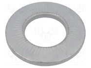 Washer; internally serrated; M20; D=40mm; h=4.9mm; spring steel BOSSARD