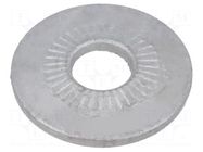 Washer; internally serrated; M5; D=16mm; h=2.1mm; spring steel BOSSARD