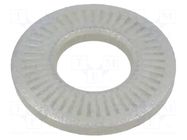 Washer; internally serrated; M6; D=14mm; h=2.1mm; spring steel BOSSARD