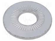 Washer; internally serrated; M8; D=22mm; h=2.7mm; spring steel BOSSARD