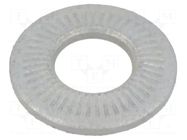 Washer; internally serrated; M8; D=18mm; h=2.35mm; spring steel BOSSARD