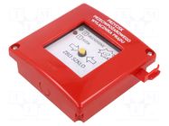 Safety switch: fire warning hand switch; PPWP; NC + NO; IP54; red PROMET