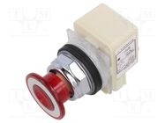 Switch: push-button; 30mm; Stabl.pos: 2; red/white; LED; IP66; 9001K SCHNEIDER ELECTRIC