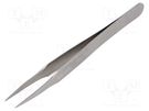 Tweezers; 115mm; for precision works; Blades: curved WELLER