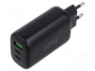 Power supply: switching; mains,plug-in; 5VDC; 65W; 107x45.37x31mm Goobay