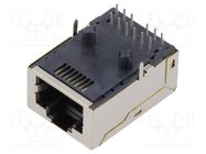 Connector: RJ45; socket; PIN: 8; Cat: 6a; shielded; Layout: 8p8c; THT ADAM TECH