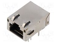 Connector: RJ45; socket; PIN: 8; Cat: 6a; shielded,with LED; THT ADAM TECH