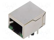 Connector: RJ45; socket; PIN: 8; shielded,with LED; 8p8c; THT ADAM TECH