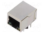 Connector: RJ45; socket; PIN: 8; shielded,with LED; 8p8c; THT ADAM TECH