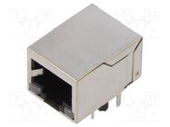 Socket; RJ45; PIN: 8; shielded,with LED; Layout: 8p8c; THT ADAM TECH