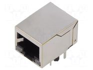 Connector: RJ45; socket; PIN: 8; shielded,with LED; 8p8c; THT ADAM TECH