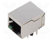 Connector: RJ45; socket; PIN: 8; shielded,with LED; Layout: 8p8c ADAM TECH