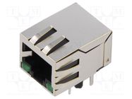 Connector: RJ45; socket; PIN: 8; shielded,with LED; Layout: 8p8c ADAM TECH