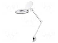 Desk magnifier; with backlight; 3dpt; Ø127mm; Illumination: LED Goobay