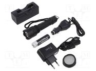 Torch: LED; 3.5h; 90lm,447lm,1000lm; IP65; BLACK EYE MACTRONIC